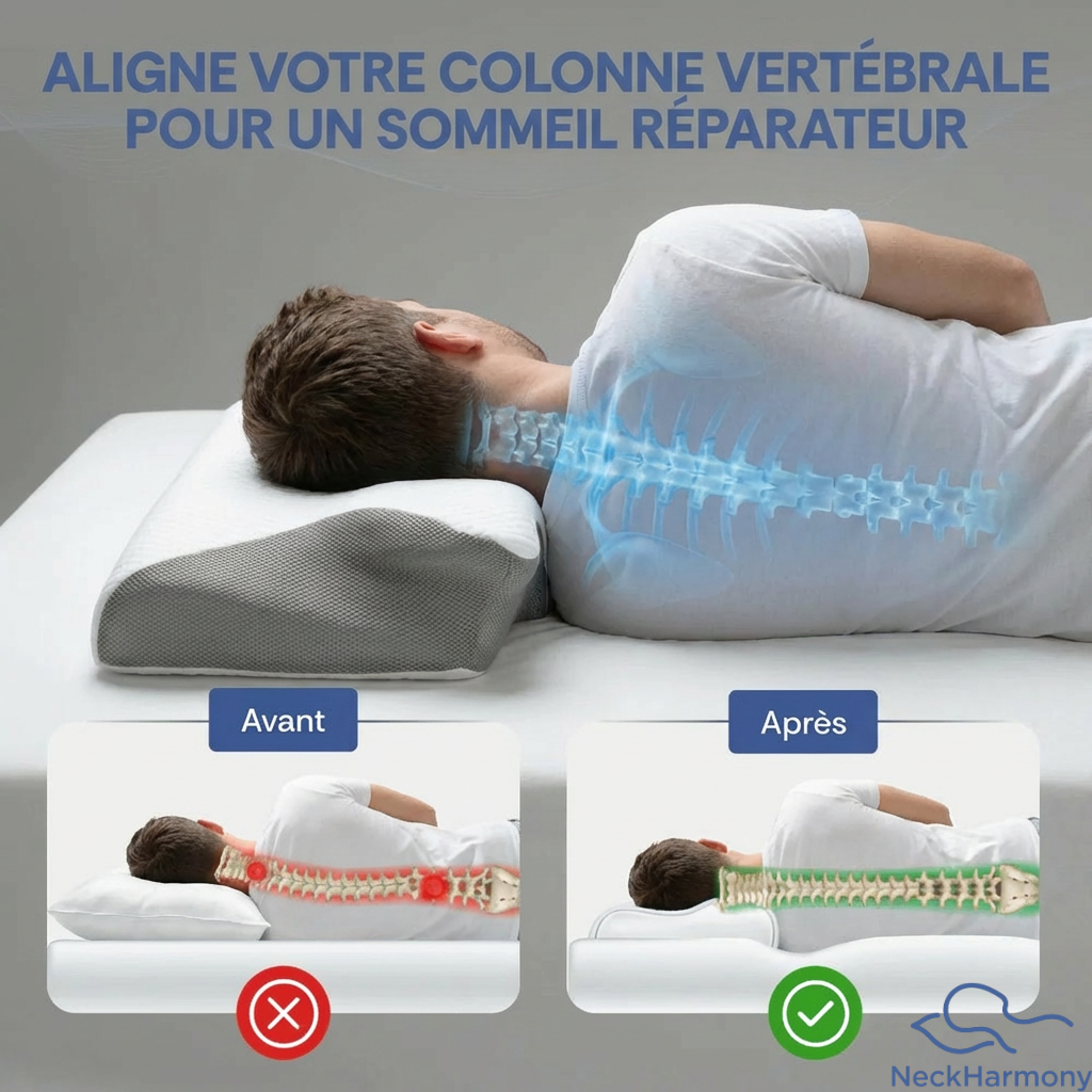 NeckHarmony™ - Oreiller Ergonomique pour Cervicales Classic