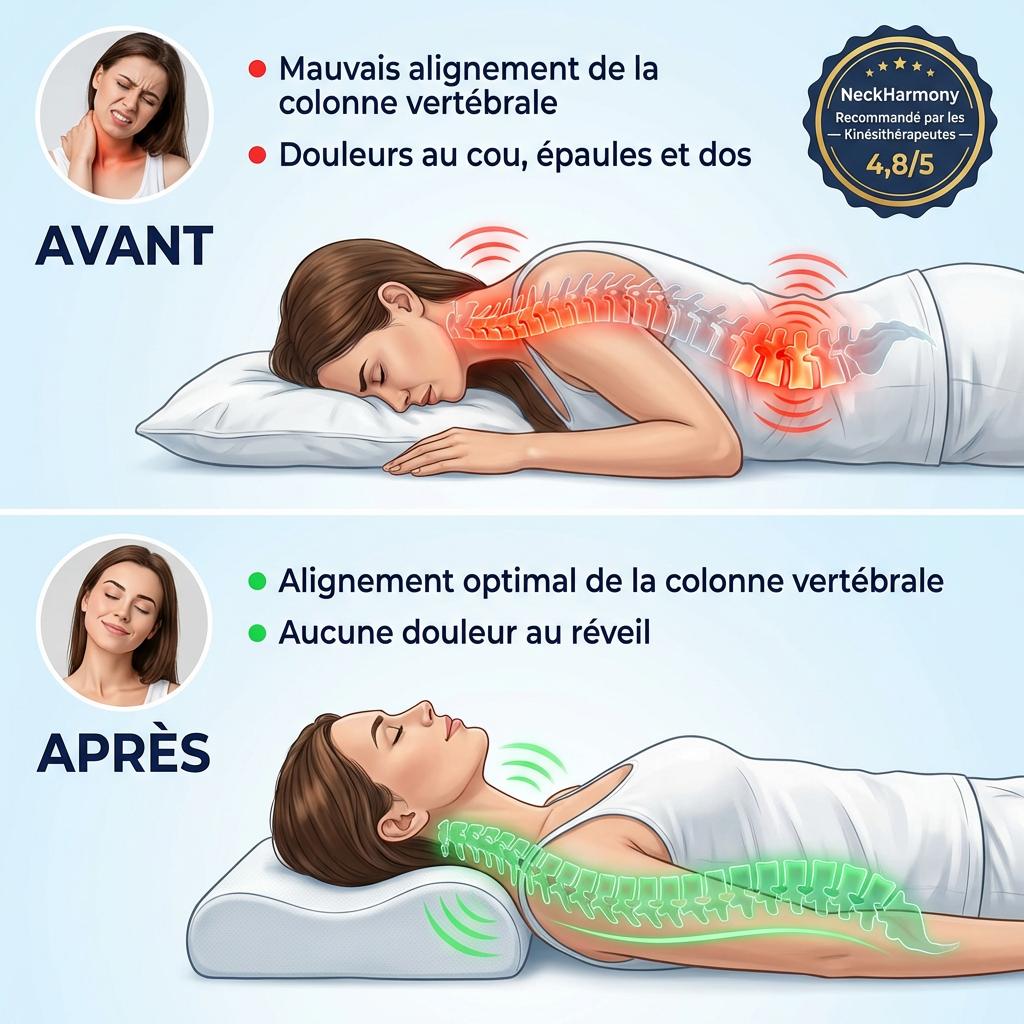 NeckHarmony™ - Oreiller Ergonomique pour Cervicales Classic